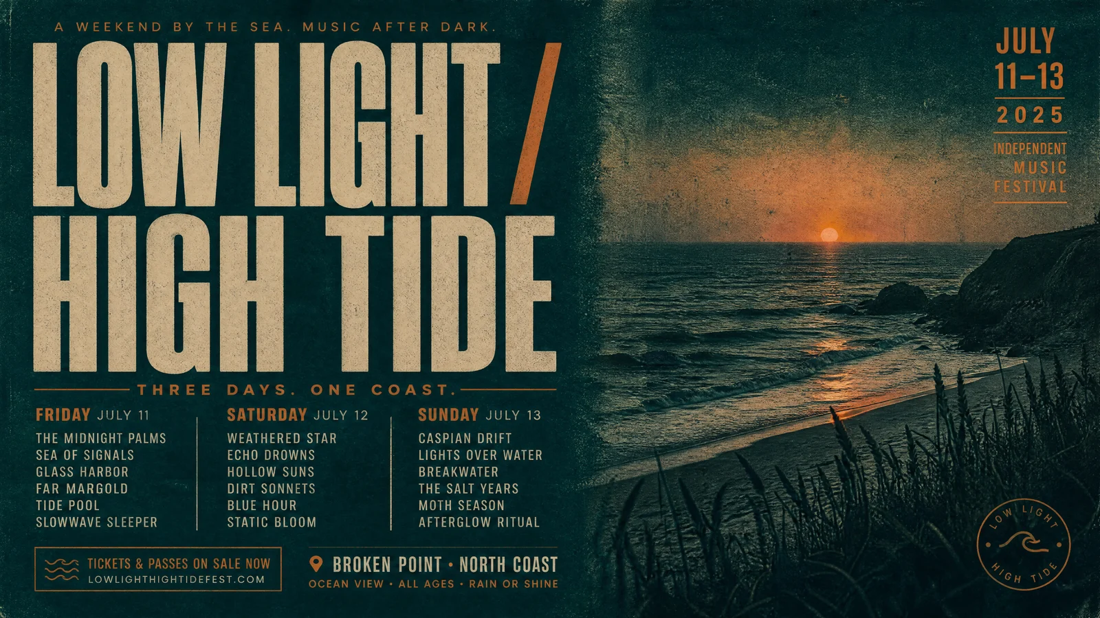 Independent music event poster prompt example image